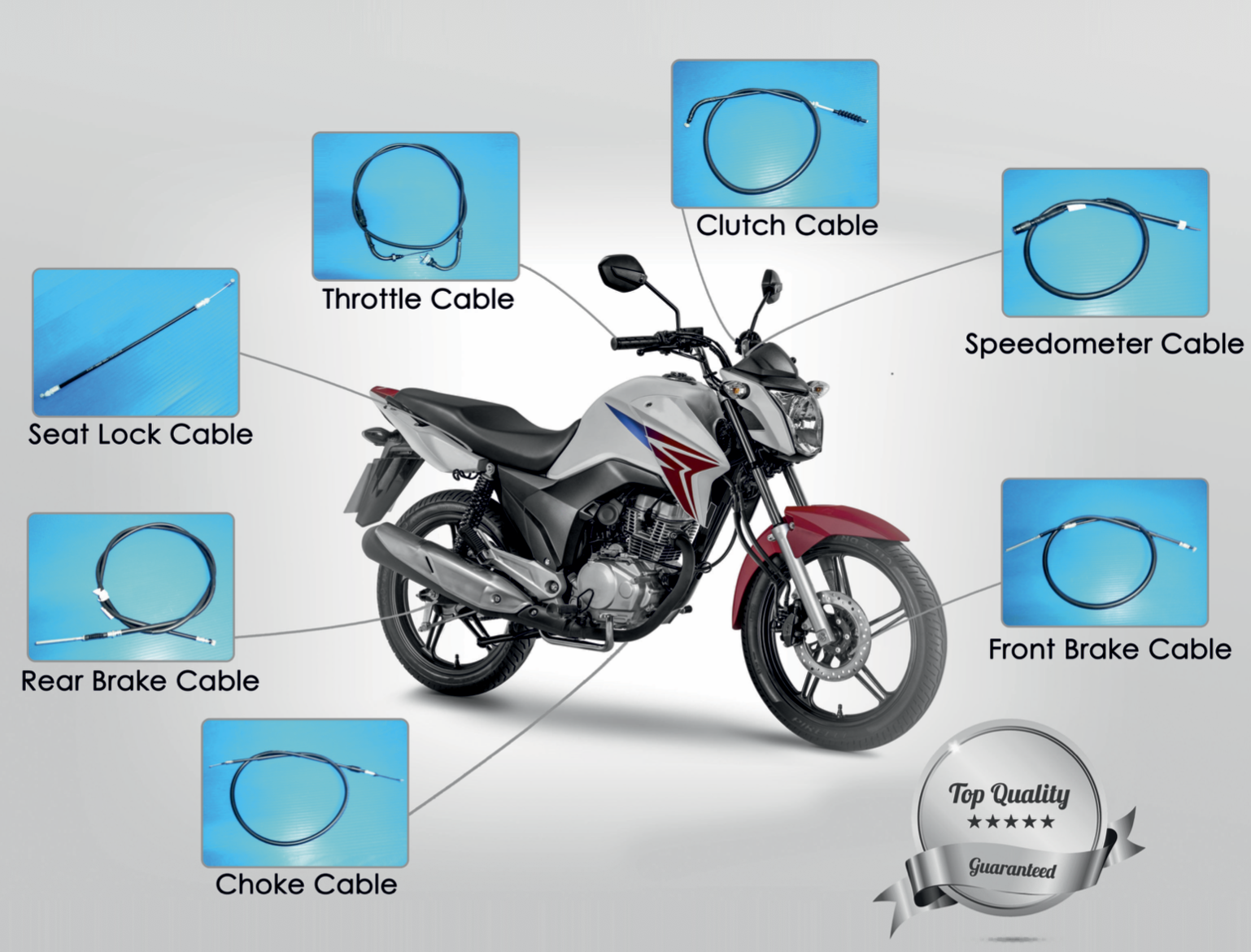 Control Cables For Two Wheeler Motorcycle